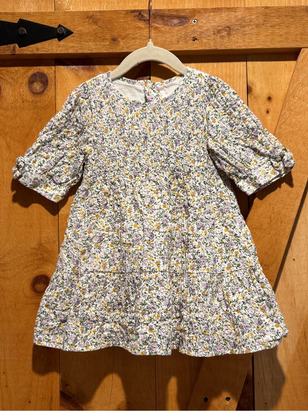 Zara Kids Girls' Floral Tiered Dress in Floral Print Cotton, 3-4y